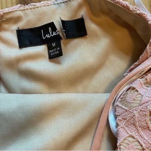NWOT Lulus Unlimited Love Dusty Pink Lace Trumpet Midi Dress - Picture 3 of 14
